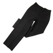 NWT Theory High-Waist Wide-Leg in Black Stretch Good Wool Pants 12 x 33 ½