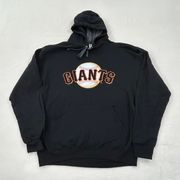 San Francisco SF Giants Baseball Team Logo Black Hoodie Sweatshirt Adult Size M