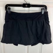 Lululemon Pace Rival Skirt Built in Shorts Black Size 6