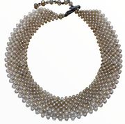 Vintage Pearl Collar Necklace Choker japenese pearls mid century modern