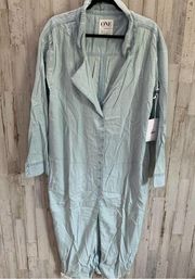 One Teaspoon Le Hustle Coat Lightweight Denim Light Wash She Wolf NWT Western