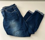 Cato’s denim dark wash cuffed capri