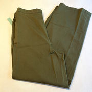 Abound Womens‎ Chinco Pants Green Size Medium Flat Front Straight Leg