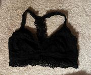 auden black racer back bralette