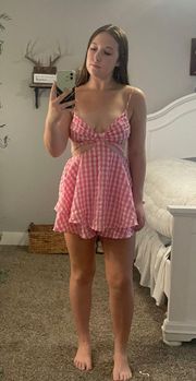 Stella’s Boutique Gingham Cut Waist Romper