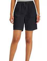 Karen Scott Petite Cotton Gemma Shorts in Black NWT MSRP $30 Petite Small