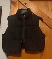 Black Puffer Vest 