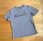 Kenneth Cole Signature Tee, Gray, Black, Size S