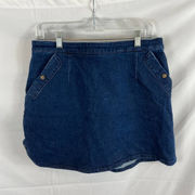 ASOS Vintage Style Dark Denim Mini Skirt 12