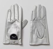 Silver Urban Outfitters Faux Leather Moto Glove Sleek gloves