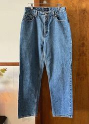 ANN TAYLOR | Vintage 90s High Rise Mom Jeans 100% Cotton Med Wash Sz 10 Petite