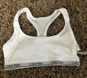 Girls small Calvin Klein white sports bra