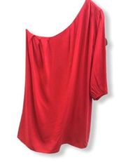 Audrey 3+1 One Shoulder Red Dress