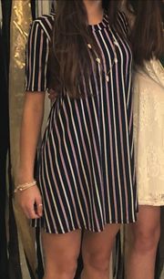 Blue Striped Tshirt Dress 