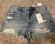 Denim Mid Rise Shorts