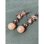 Crescent Moon Vintage Pearl Earrings Costume Jewelry