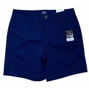 St. John's Bay Shorts Navy 4 Mid-Rise Slimming