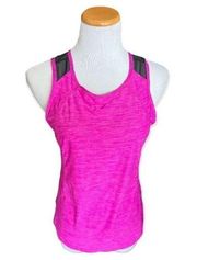 Womens BCG Semi Sheer Mesh Back Athletic Sleeveless Tank Top - Sz S