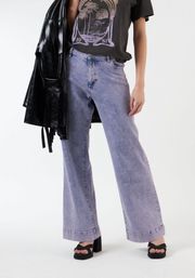 D|1961 Womens Zoie Stonewash Wide Leg Jeans In Pfieffer Beach