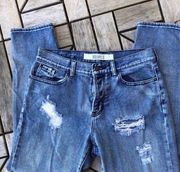 Melville High Rise Distressed Boyfriend Jeans Size 28