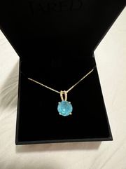 Macy’s Topaz and Diamond Gold Pendant