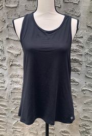 Black Open Back Tank Top