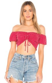 Revolve Red Dot Top