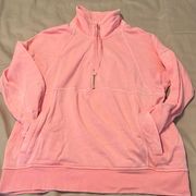 Tangerine szXL half zip front sweatshirt w/pockets small spot last picture GUC