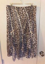 Fashion Bug leopard print asymmetrical hemline - size 14/16W