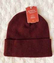 Nordstrom Unisex Maroon Ribbed Knit Fold-over Beanie Hat