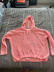 Pink Knit Hoodie