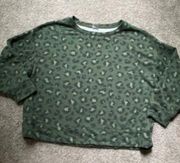 Secret Treasures women’s large green animal print top