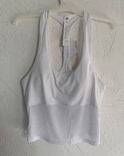 White Sports Bra Tank Top