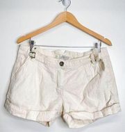 Ashley By 26 International Eyelet Shorts Womens Size XL Cream Floral 100% Cotton