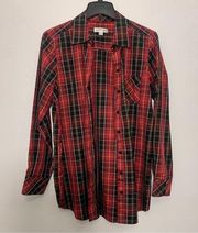 EUC Orvis women’s 100% cotton plaid button down shirt size 10