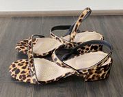 KENNETH COLE Leopard Calf Hair Sandal Size 9 NEW