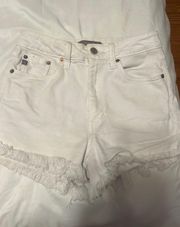 White Jean Shorts 