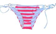 NWT Relleciga Striped Hot Pink & White Tie Bikini