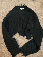 Black Cropped Sweater