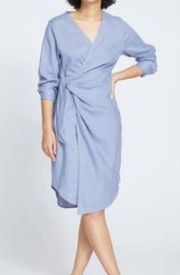 NWT Universal Standard Starboard Linen Wrap Shirt Dress Sz XS