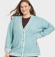 A New Day  Light Blue Taylor Swift Varsity Cardigan Size XXL