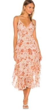 Ruffled Chiffon Asymmetrical-hem
Floral Midi Cocktail Dress