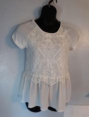 Rewind white lace blouse