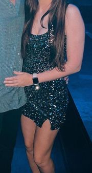 Black Sequin Dress