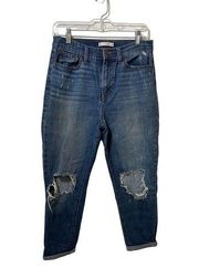 Women’s SO Mom Jeans Distressed High Rise Size 7