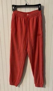 aerie sweatpants small short red