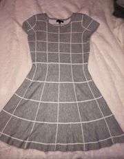 Grey And White Dress