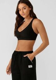 Lorna Jane Happy Hour Sports Bra Cross Back Straps Support Black XXS