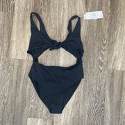 Womens NWT Swim by  Pacsun Black One Piece Swimsuit - L