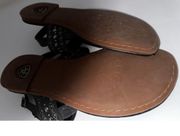 Ariat Black‎ Leather Studded Flat sandals Size 8.5